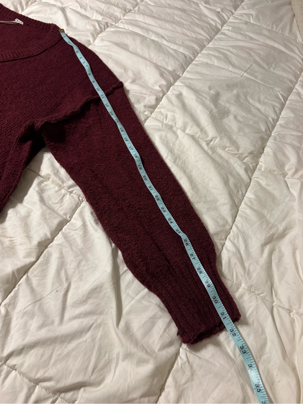 Free People Deep Burgundy Oversized V-Neck Sweater - Picture 11 of 14